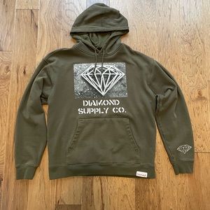 Diamond Supply Co olive green hoodie